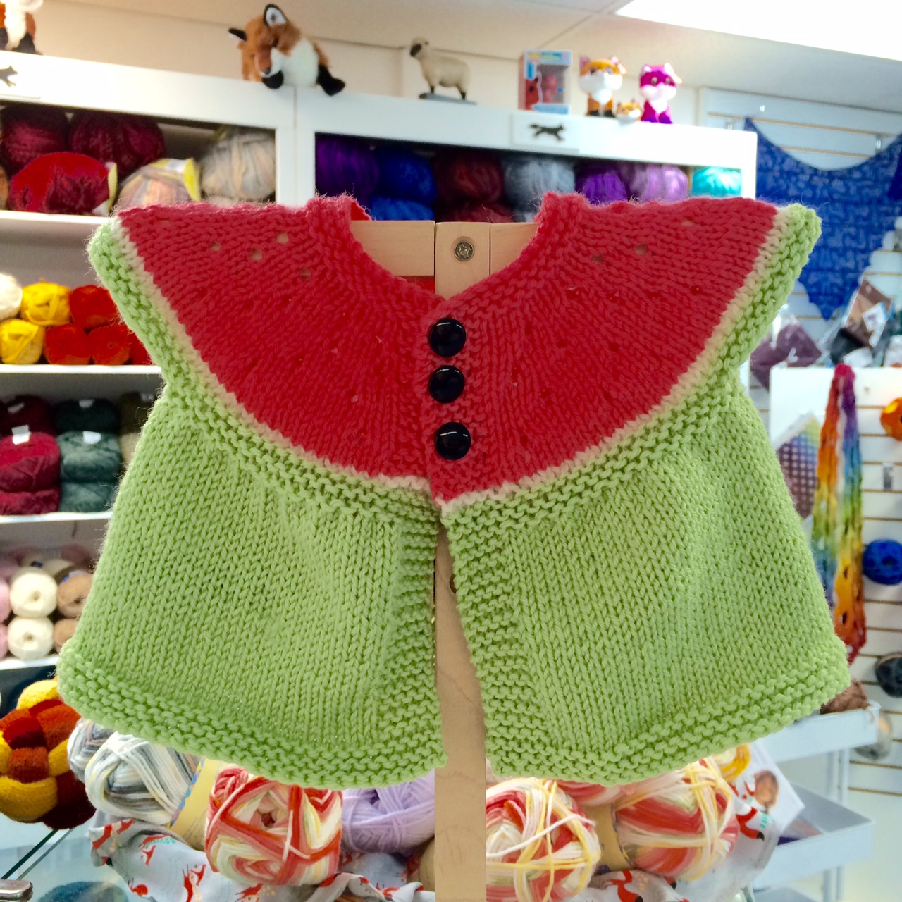 Watermelon Baby Cardigan Red Fox Yarns, LLC